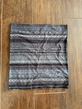 Buff Black and Gray Patterned Multifunctional Neck Gaiter
